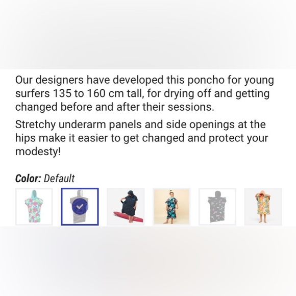 Kids Oalian Decathlon Surf Poncho - Picture 11 of 15